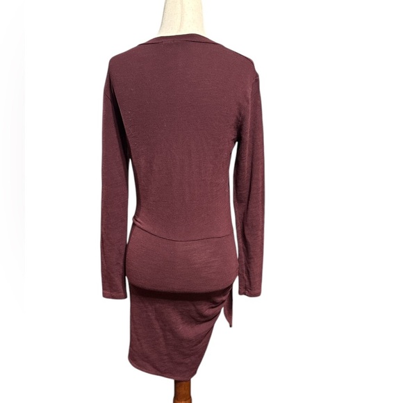 Monrow Revolve Supersoft Long Sleeve V Dress - Picture 7 of 8